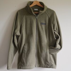 Women's 2X Columbia Benton's Springs Full Zip Fleece Jacket in Green